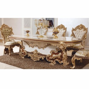 Casa Padrino ensemble de 6 chaises de salle à manger baroque de luxe - Magnifique meubles baroques