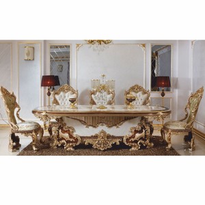 Casa Padrino Luxus Barock Esszimmer Stuhl 6er Set - Prunkvolle Barockstil Esszimmer Möbel