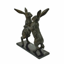 Casa Padrino escultura decorativa de bronce de lujo conejos A. 50 cm - Accesorios decorativos