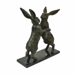 Casa Padrino escultura decorativa de bronce de lujo conejos A. 50 cm - Accesorios decorativos