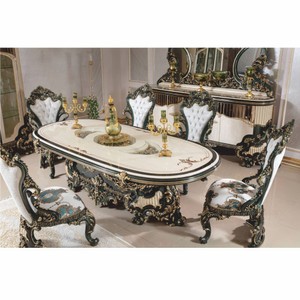 Casa Padrino ensemble de 6 chaises de salle à manger baroque de luxe - Meubles de style baroque faits main