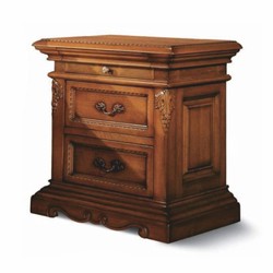 Casa Padrino table de chevet baroque de luxe avec 3 tiroirs marron - Fabriqué en Italie