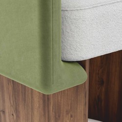 Luxus Esszimmer Stuhl mit Armlehnen Grün Weiß Braun