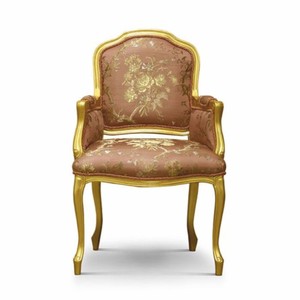 Casa Padrino Chaise de Salle à Manger Baroque de Luxe avec Accoudoirs Marron / Or - Fabriquée en Italie
