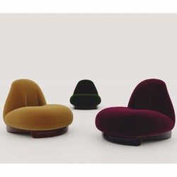 Luxus Wohnzimmer & Hotel Samt Sessel Creme Dunkelbraun