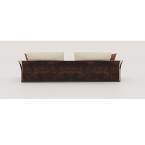 Casa Padrino Luxus Sofa Creme / Dunkelbraun 215 cm - Wohnzimmer & Hotel Möbel