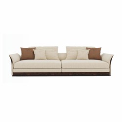 Luxus Wohnzimmer & Hotel Sofa Creme Dunkelbraun