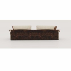 Luxus Wohnzimmer & Hotel Sofa Creme Dunkelbraun