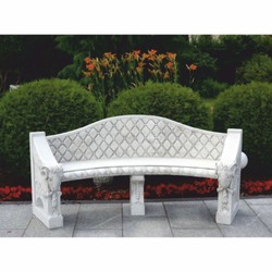 Casa Padrino baroque concrete garden bench gray 196 cm - Baroque garden & patio furniture