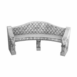 Casa Padrino baroque concrete garden bench gray 196 cm - Baroque garden & patio furniture