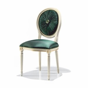 Prunkvoller Luxus Barock Esszimmer Stuhl Grün Weiß Gold