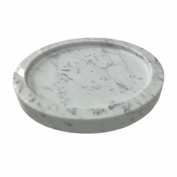 Casa Padrino plateau de service de luxe en marbre blanc Ø 24,5 cm - Accessoires de gastronomie