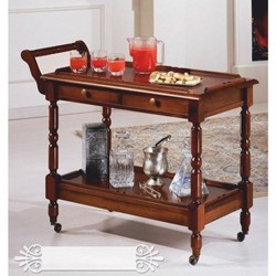 Casa Padrino carrito de servicio barroco de lujo marrón 97 cm - Hecho en Italia