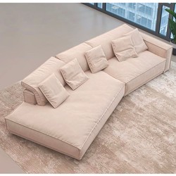 Casa Padrino canapé de salon et hôtel de luxe côté droit beige 320 cm - Meubles de luxe