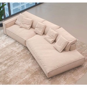 Casa Padrino Luxus Wohnzimmer & Hotel Sofa Linke Seite Beige 320 cm - Luxus Möbel