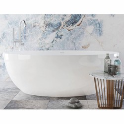 Casa Padrino baignoire de luxe blanc brillante 180 cm - Meubles de salle de bain Casa Padrino baignoire de luxe blanc brillante 180 cm - Meubles de salle de bain