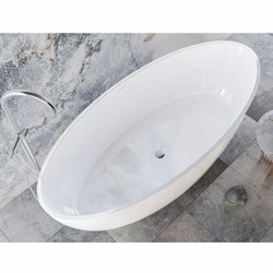 Casa Padrino baignoire de luxe blanc brillante 180 cm - Meubles de salle de bain Casa Padrino baignoire de luxe blanc brillante 180 cm - Meubles de salle de bain