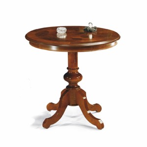 Runder Luxus Barock Massivholz Esstisch Braun