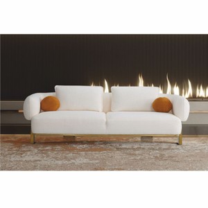 Casa Padrino canapé de salon et hôtel de luxe blanc / or 250 cm - Meubles de luxe