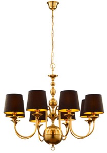 Luxus Jugendstil Kronleuchter Gold Braun Schwarz