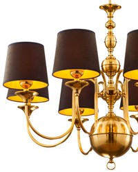 Luxus Jugendstil Kronleuchter Gold Braun Schwarz