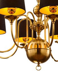 Luxus Jugendstil Kronleuchter Gold Braun Schwarz