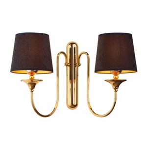 Casa Padrino lámpara de pared doble Art Nouveau de lujo oro / marrón / negro 57 cm