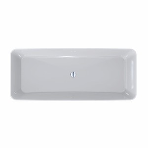 Casa Padrino Freistehende Luxus Badewanne Hochglanz Weiß 180 cm - Badezimmer Möbel