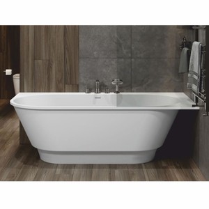 Casa Padrino Freistehende Luxus Badewanne Matt Weiß 190 cm - Badezimmer Möbel
