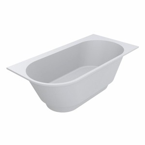 Casa Padrino Freistehende Luxus Badewanne Matt Weiß 190 cm - Badezimmer Möbel