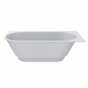 Casa Padrino Freistehende Luxus Badewanne Matt Weiß 190 cm - Badezimmer Möbel