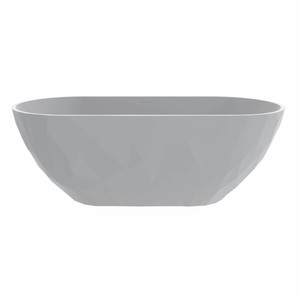 Casa Padrino Freistehende Luxus Badewanne Hochglanz Weiß 165 cm - Badezimmer Möbel