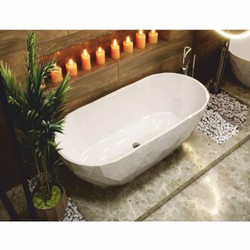 Casa Padrino vasca da bagno di lusso indipendente bianco lucido 165 cm - Mobili da bagno
