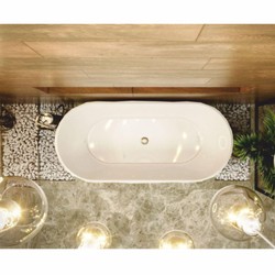 Casa Padrino vasca da bagno di lusso indipendente bianco lucido 165 cm - Mobili da bagno