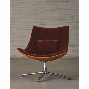 Casa Padrino fauteuil pivotant de luxe marron foncé / marron / argent - Meubles de salon et d'hôtel