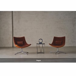 Casa Padrino fauteuil pivotant de luxe marron foncé / marron / argent - Meubles de salon et d'hôtel