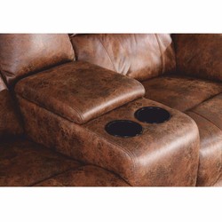 Casa Padrino faux leather 2 seater cinema armchair antique brown 188 cm - Living room furniture