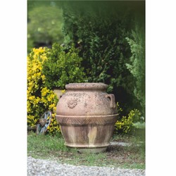 Casa Padrino Art Nouveau Terracotta Flower Pot Beige H. 95 cm - Made in Italy