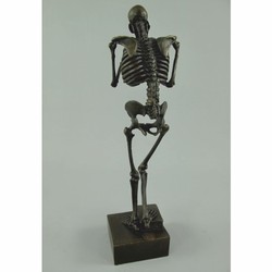 Bronze Deko Skulptur Figur Skelett