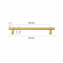 Casa Padrino Luxury Bathroom Towel Warmer Gold Glossy 60 cm - Bathroom Accessories