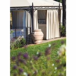 Großer Jugendstil Blumentopf Pflanzentopf Beige