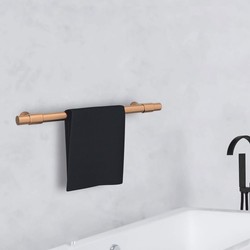 Casa Padrino Chauffe Serviettes de Salle de Bain de Luxe Bronze Mat 63 cm - Accessoires de Salle de Bain