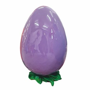 Casa Padrino decorative Easter egg purple / green H. 52 - Easter decoration