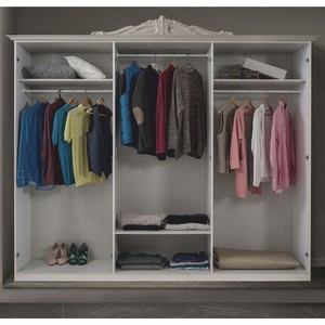 Casa Padrino Luxus Barock Schlafzimmer Schrank Creme 261 cm - Barock Schlafzimmer Möbel