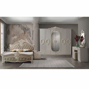 Casa Padrino Luxus Barock Schlafzimmer Schrank Creme 261 cm - Barock Schlafzimmer Möbel