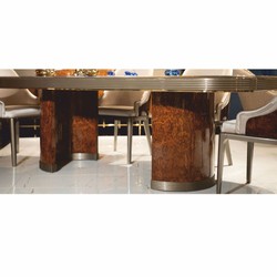 Casa Padrino luxury dining table brown / gold / gray 240 cm - Dining room furniture