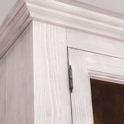 Casa Padrino armario de comedor de estilo campestre gris claro / marrón 245 cm - Muebles de comedor