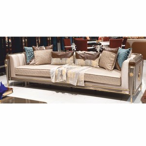 Luxus Wohnzimmer & Hotel Sofa Grau Braun Gold Luxus Wohnzimmer & Hotel Sofa Grau Braun Gold