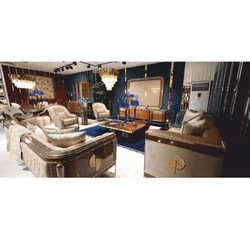 Luxus Wohnzimmer & Hotel Sofa Grau Braun Gold Luxus Wohnzimmer & Hotel Sofa Grau Braun Gold
