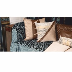 Casa Padrino luxury sofa white / brown / gray / gold 285 cm - Living room & hotel furniture